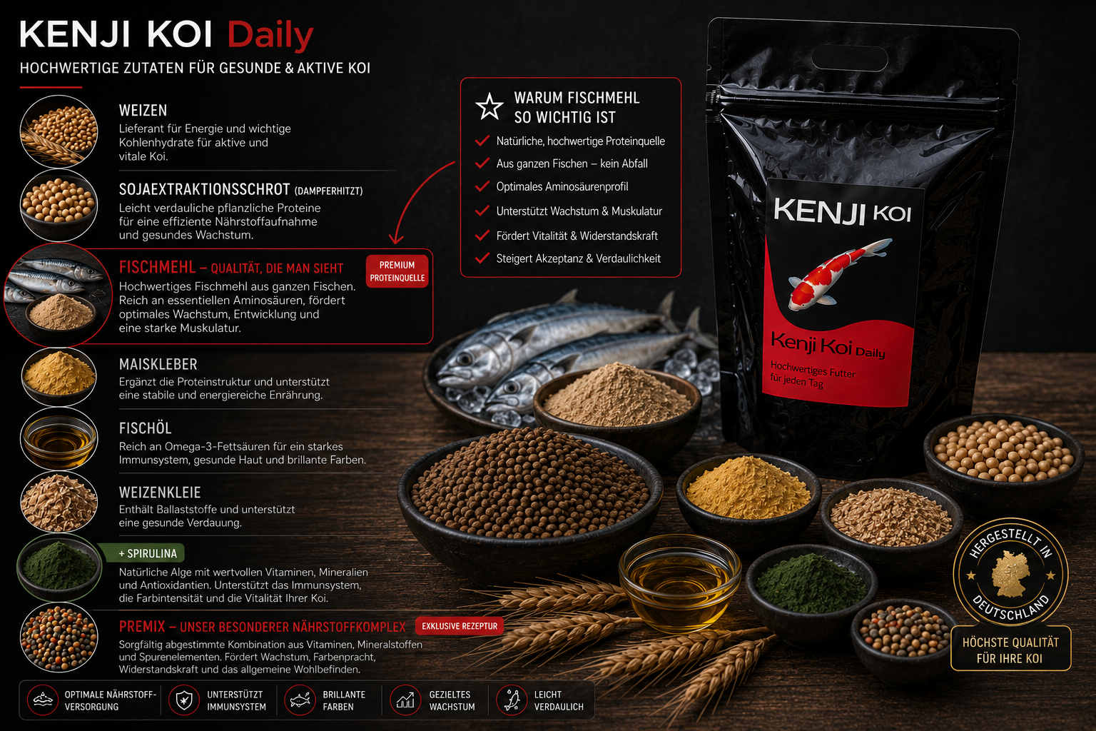 KENJI KOI Daily Food - Voor het hele seizoen 5kg
