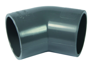 PVC-U Bocht 45° 2x lijmmof