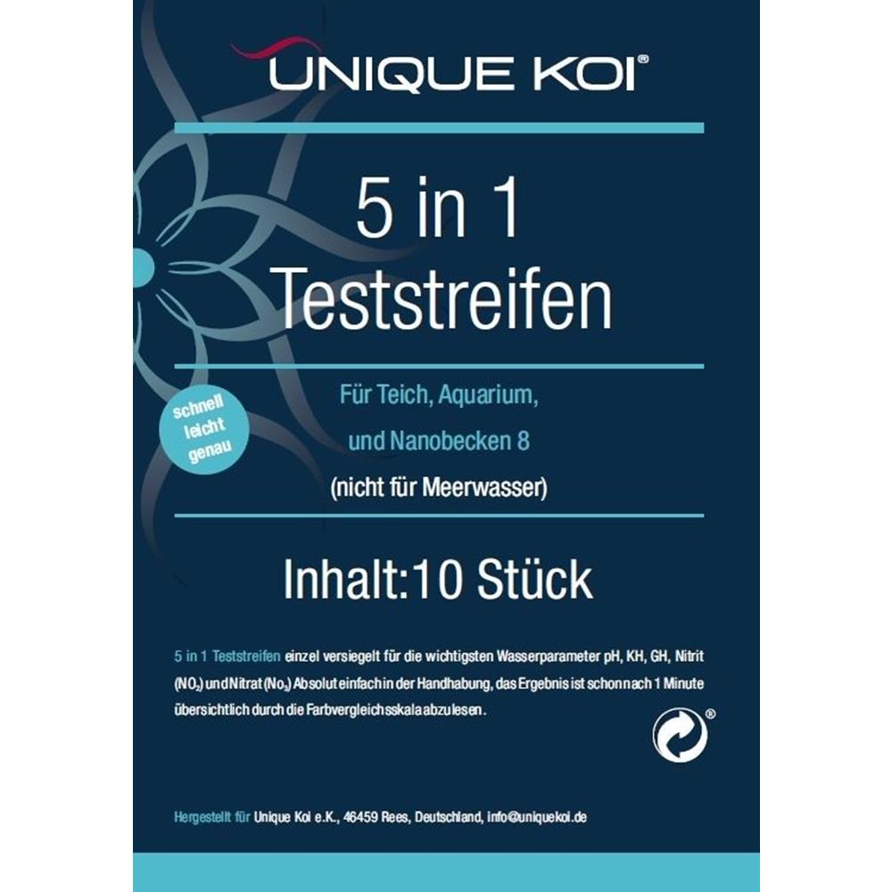 Unique Koi 5-in-1 teststrips (10 stuks)