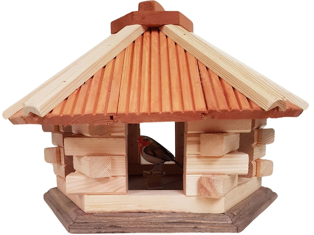 Vogelhuis zeshoekig zonder voersilo