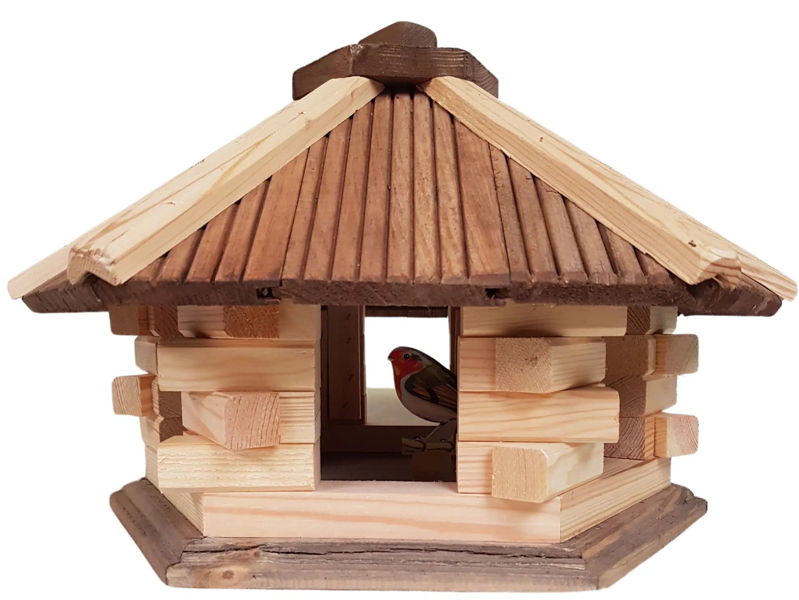 Vogelhuis zeshoekig zonder voersilo