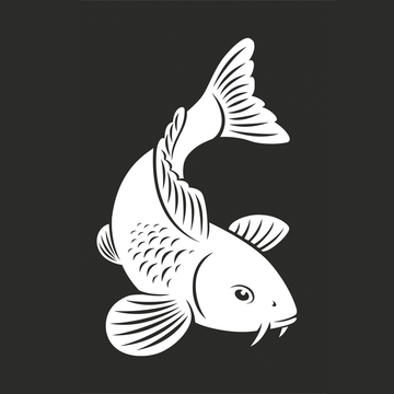 Koi Autostickers gevuld wit 2 stuks