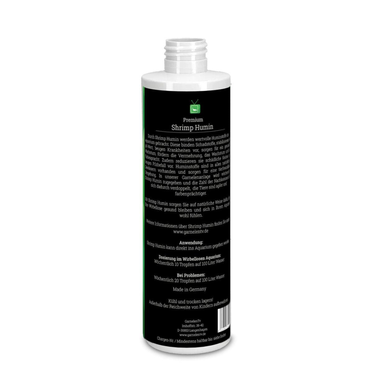 Premium Shrimp Humin 250 ml | Huminstoffe für Zwerggarnelen | Made in Germany